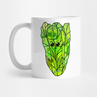 Kawaii Romaine Lettuce - Funny Food Art Mug